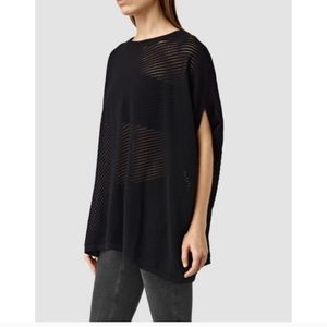 All Saints
Women's Black Grid Knitted Tee Usa Usa